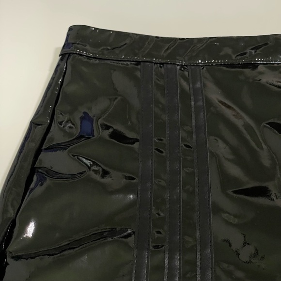 Adidas Ivy Park Glossy Latex High Waist Skinny Pant Black Medium - Picture 11 of 16